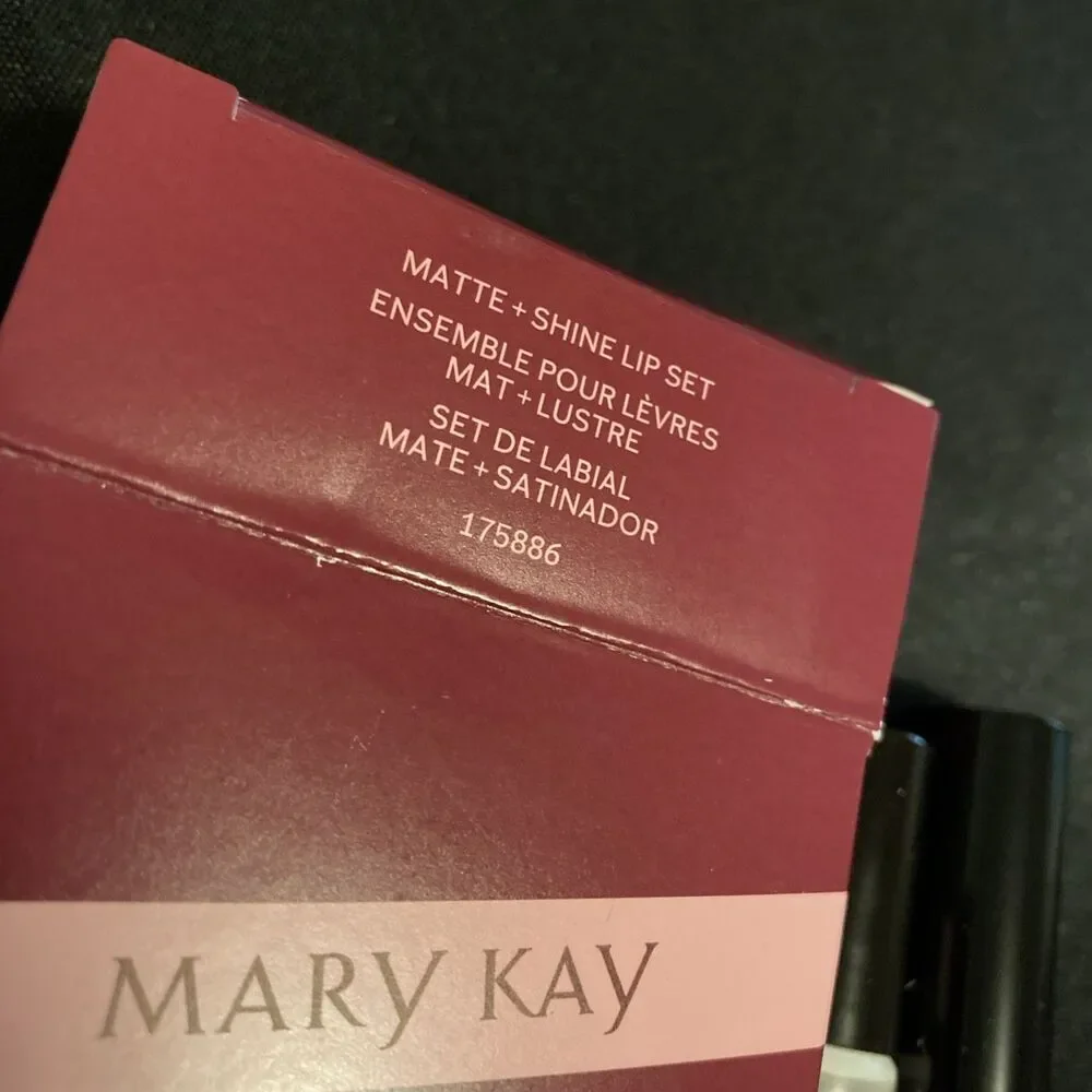 Mary Kay Matte Shine Lip Set Rose Pink Liquid Lipstick & Lip Oil New NOS 175886